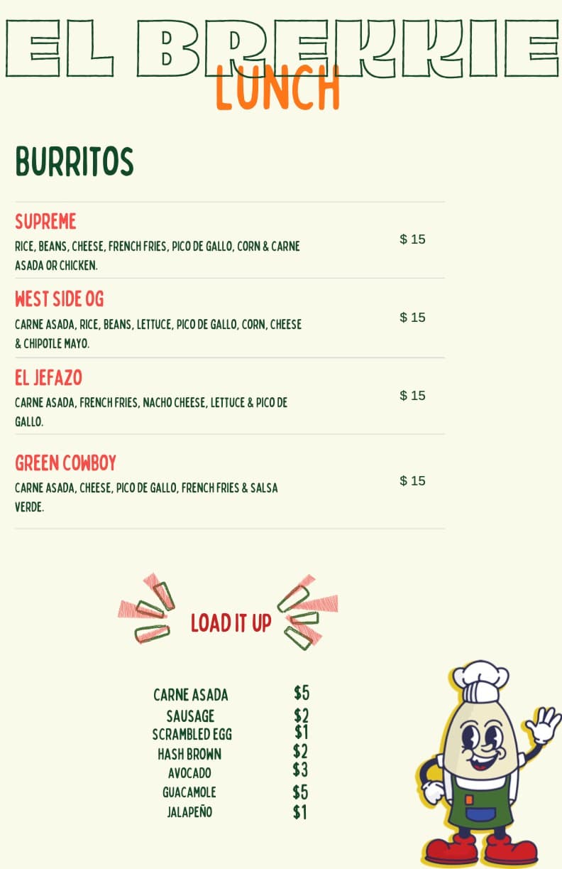 Lunch Menu